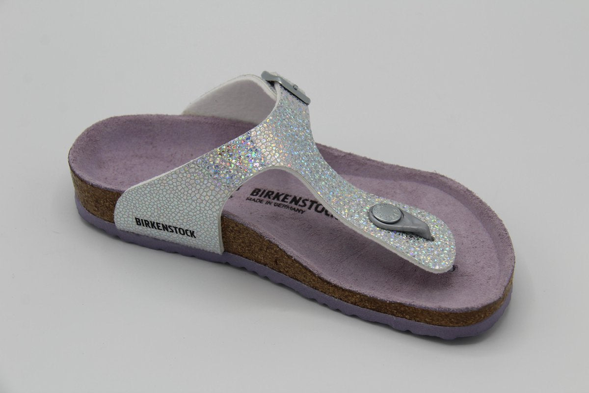 Birkenstock- Gizeh- 1018747- Disco ball zilver- teenslipper- normaal- maat 32