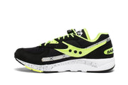 Saucony - Heren Sneakers Aya Black/Neon - Zwart - Maat 42