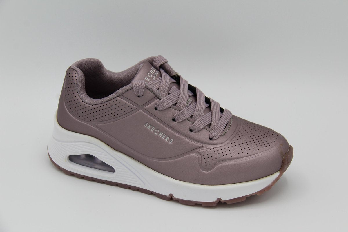 Skechers- Sneaker Uno- oud roze veter- "venster in zool- maat 32