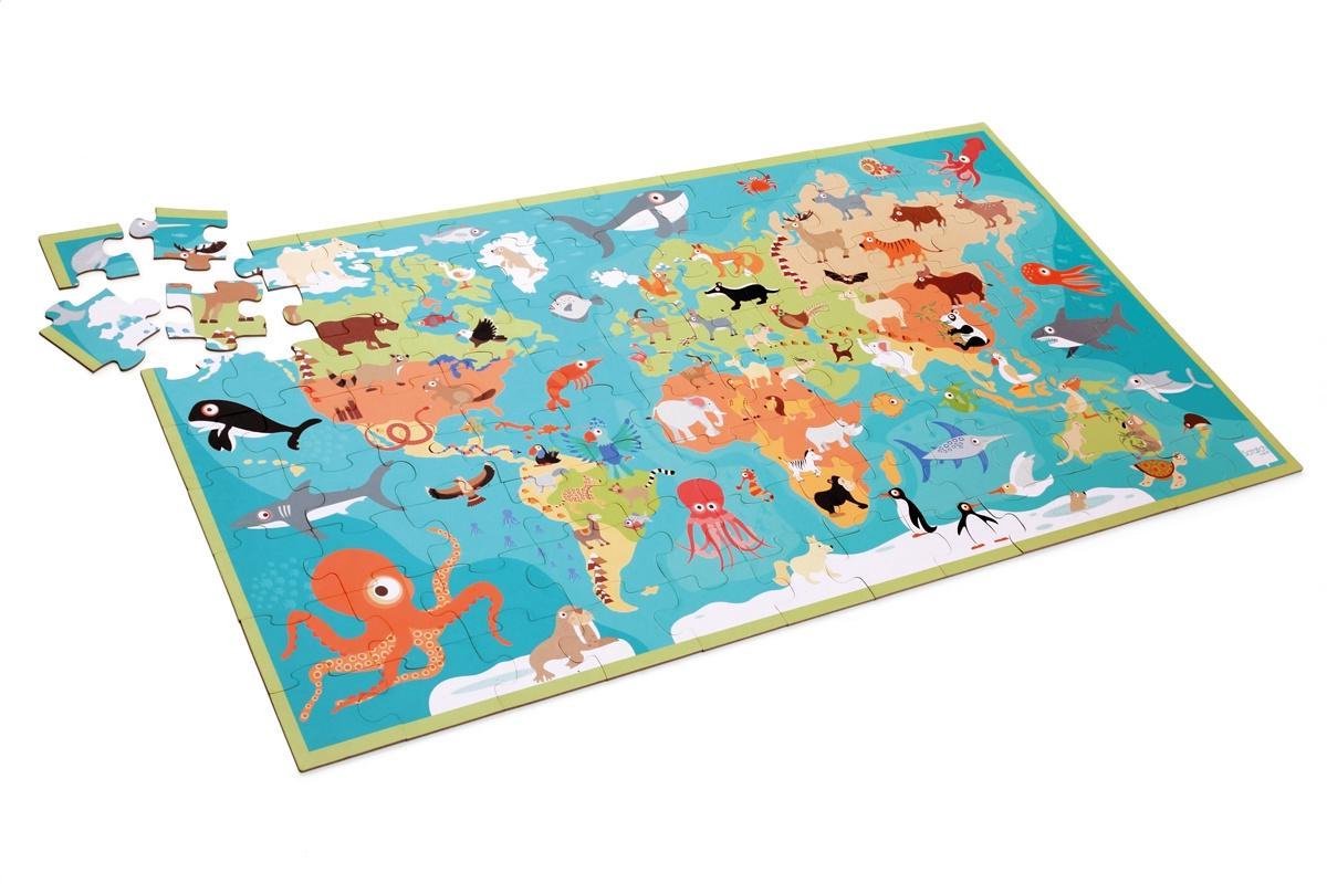 XXL Puzzel Dieren van de Wereld - 100st | Scratch