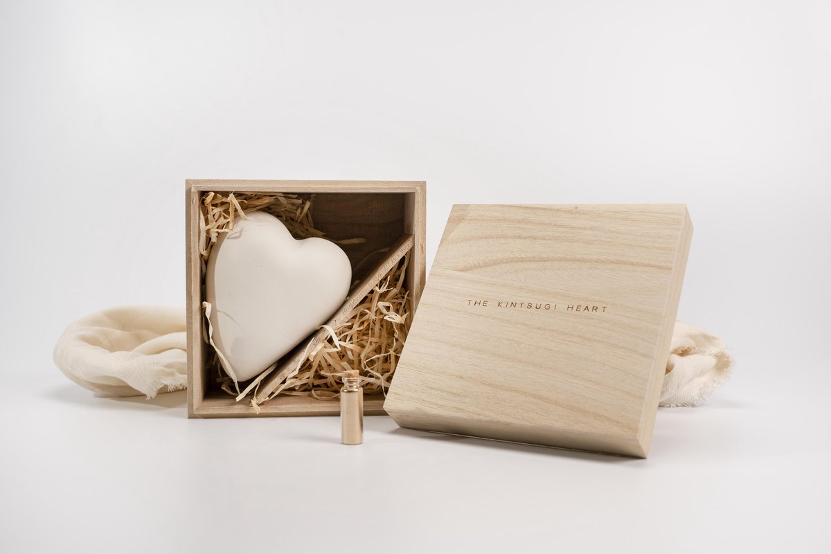Kintsugi Heart Earth-Hartjes-rouw en verlies-hart