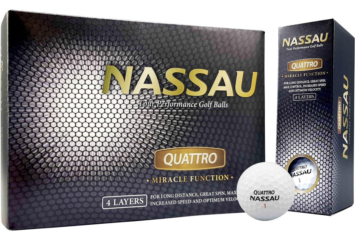 Nassau Quattro - Golfballen - 12 stuks - Wit