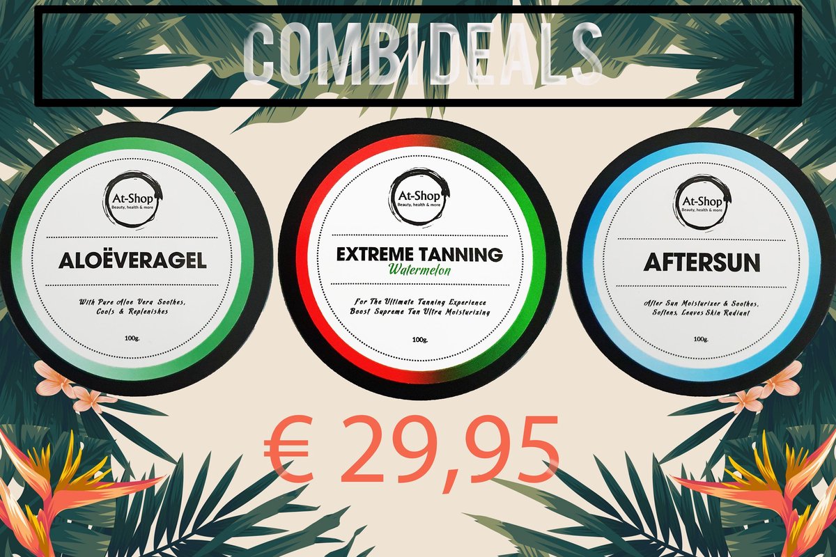 COMBIDEAL Extreme Tanning |NIEUWE GEUREN| Shine Brown | Tanning butter| Zonnestralen | Zonnebank creme | At-Shop | Sneller bruin | Zonnecreme | Zonnebrand| Snel bruiner | Australian Gold - WATERMELOEN- ALOE VERA - AFTERSUN