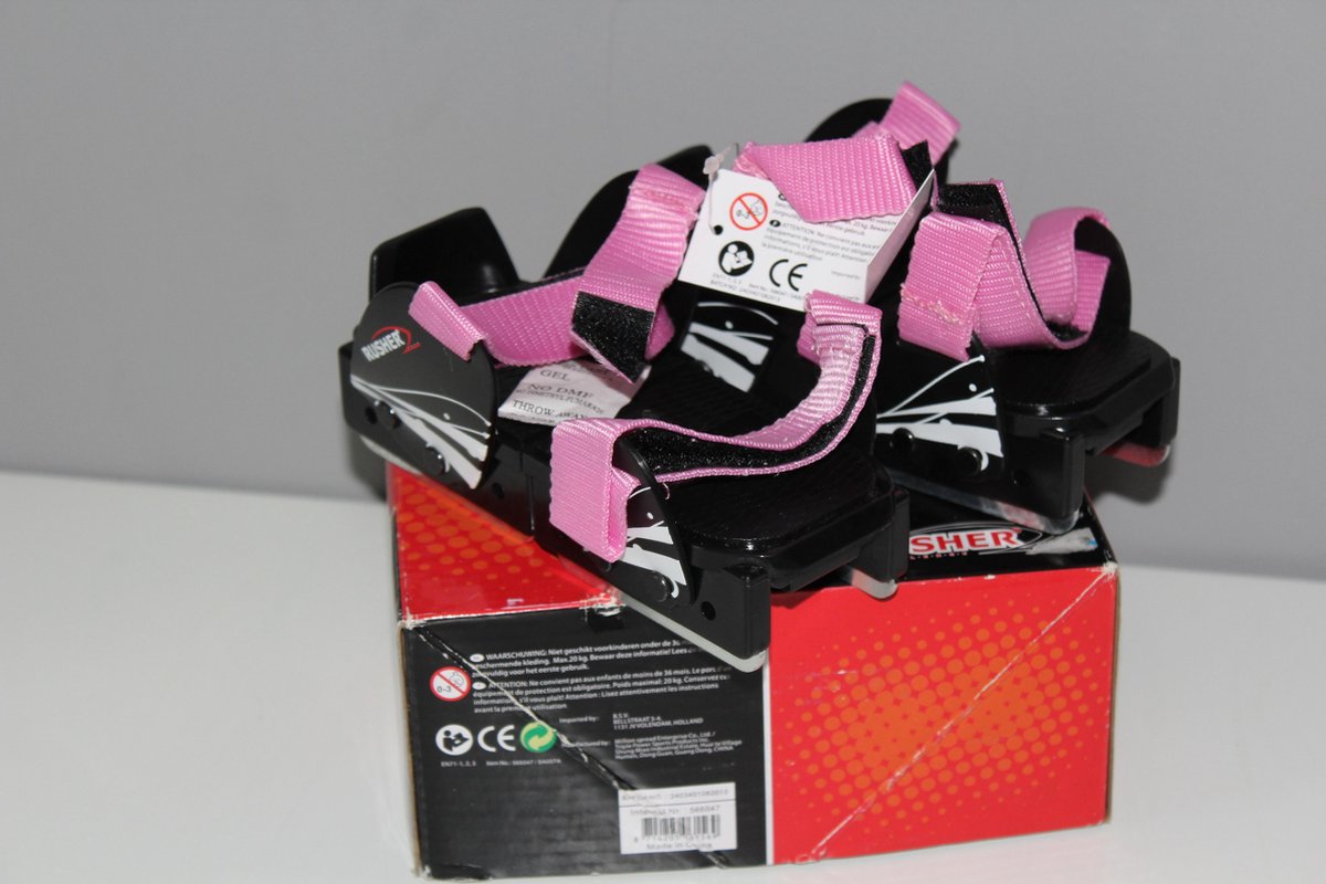 Rusher Glij ijzers verstelbaar 25-31 roze