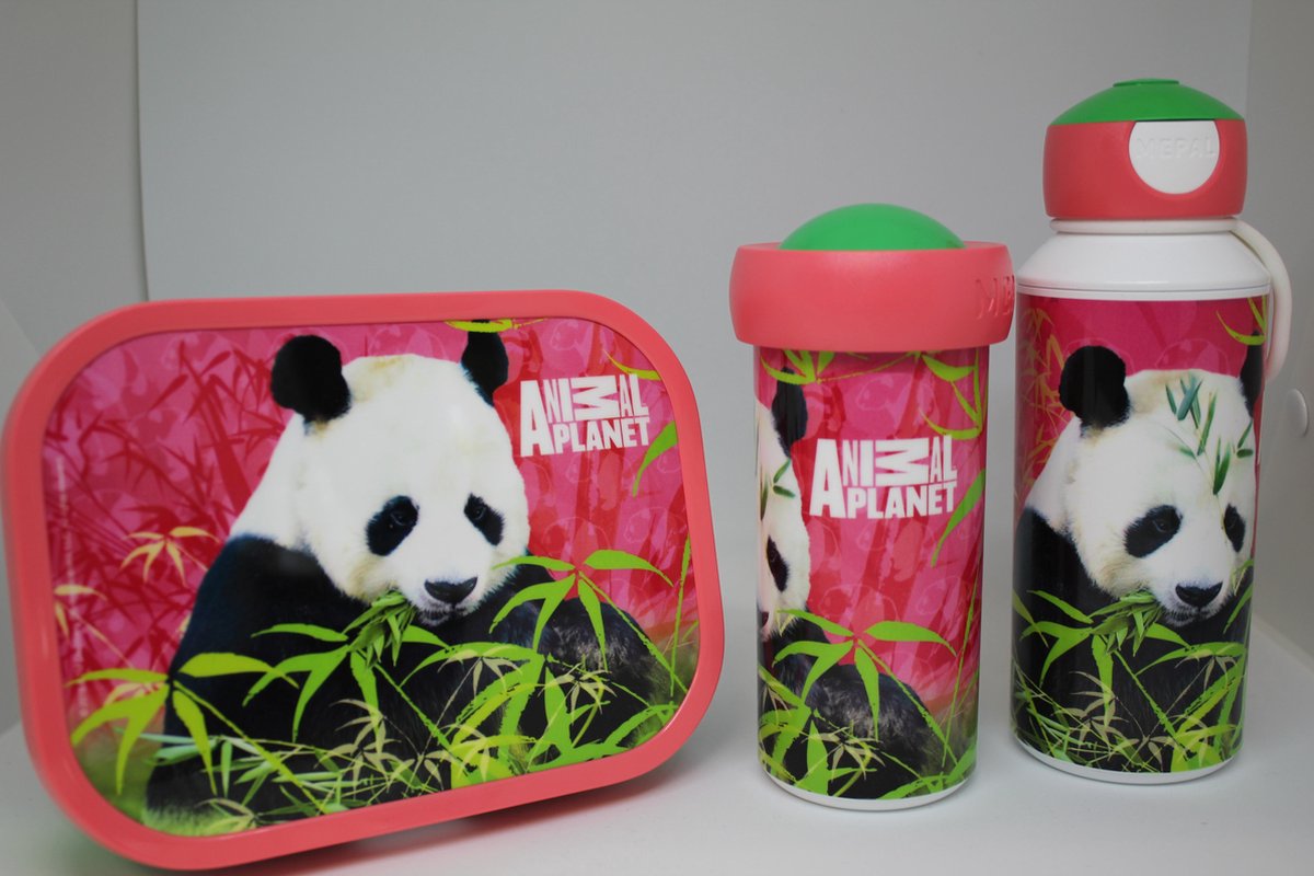 Animal Planet Panda  3-delige Lunch-Set - Schoolset -Combi-deal