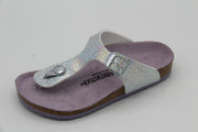 Birkenstock- 1018747- Gizeh teenslipper disco ball zilver- normaal- maat 30