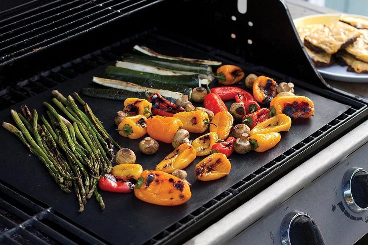 ProBBQ - Grill mat - Teflon - Zwart - 2 Stuks