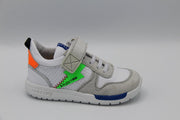 Shoesme- witte sneaker groene bliksemschicht- kinderen- maat 23