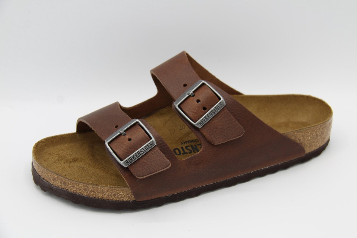 Birkenstock- 1018626- Arizona- slipper 2 banden- vintage wood roast- maat 44