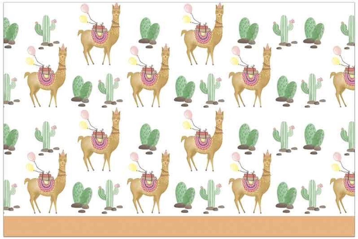 Llama party Tafelkleed - 120 x 180 cm