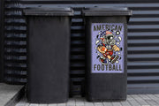 Container sticker American football - Paars - Vintage - 40x60 cm - Kliko sticker