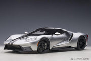 AutoArt 1/12 Ford GT - Ingot Silver/Black Stripes