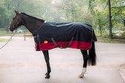 G-Horse | Outdoor Regen/Winter deken | 200 gram | 165 cm | Zwart/rood | 600DN