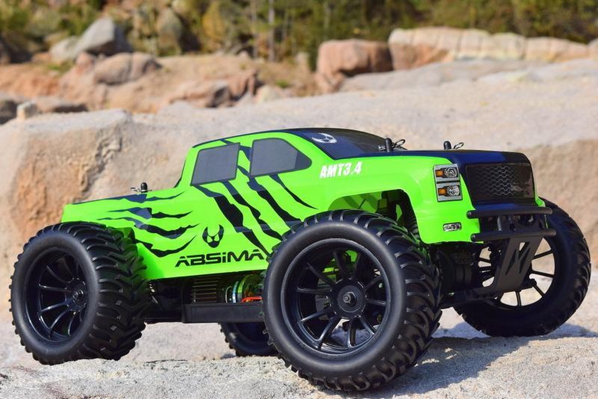 Absima - Afstandsbestuurbare Auto RTR "Ready To Run" inclusief zender - 1:10 EP Monster Truck "AMT3.4" 4WD - 12224
