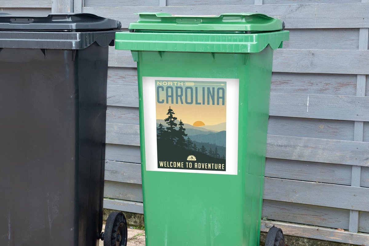 Container sticker Amerika - Vintage - Reizen - 40x40 cm - Kliko sticker
