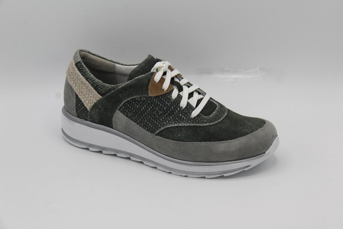 Durea- 6248 veterschoen H- grijs groen- maat 37.5 ( 4