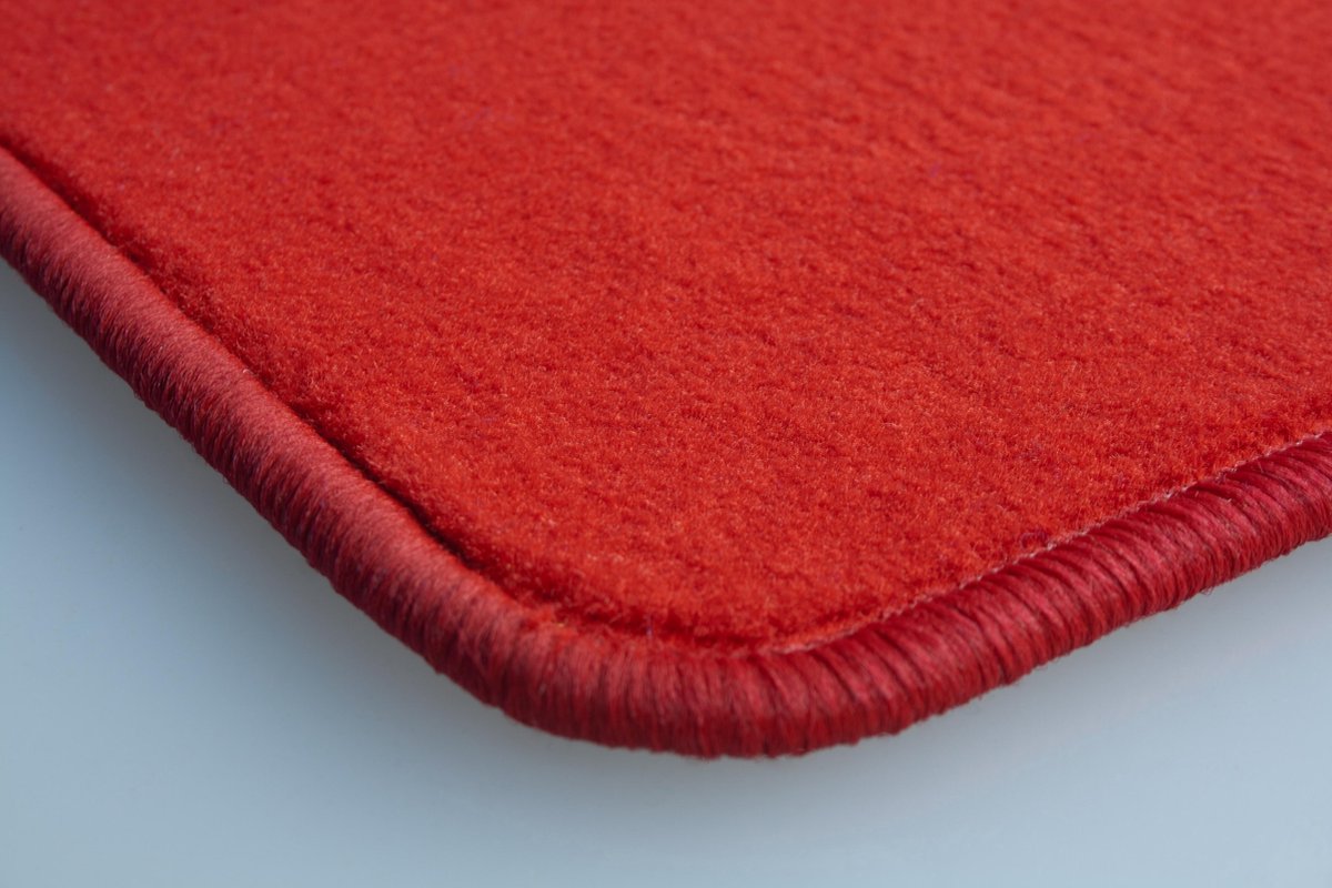 Rode velours automatten Citroen C8 kofferbakmat 7 stoelen 2002-