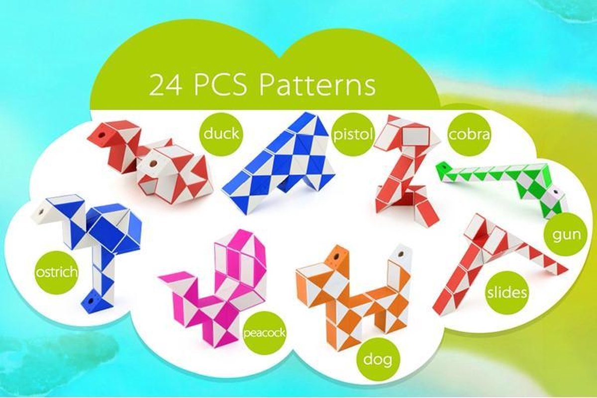 Magic Snake/Magic Puzzle - 24 Groen (Rubiks Twist)
