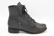 Verhulst- veterbootie rijglaars- zwart metallic- breedte K- maat 37