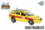 Kids Globe Ambulance Auto MUG Mobiele Urgentiegroep Volvo V70 Ziekenhuisauto Licht Geluid 12 cm