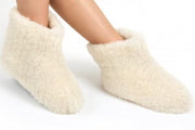 Woolwarmers - Dolly - Sloffen Dames - Sloffen Heren - Creme/Wit - 100% Wol - Maat 36