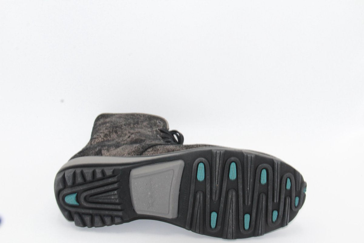 Xsensible- stretchwalker Quebec zwart metallic accenten- maat 42