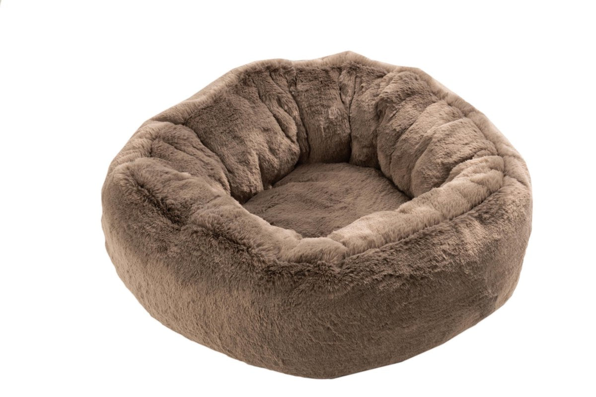 J-Line Kattenmand Rond Polyester Taupe
