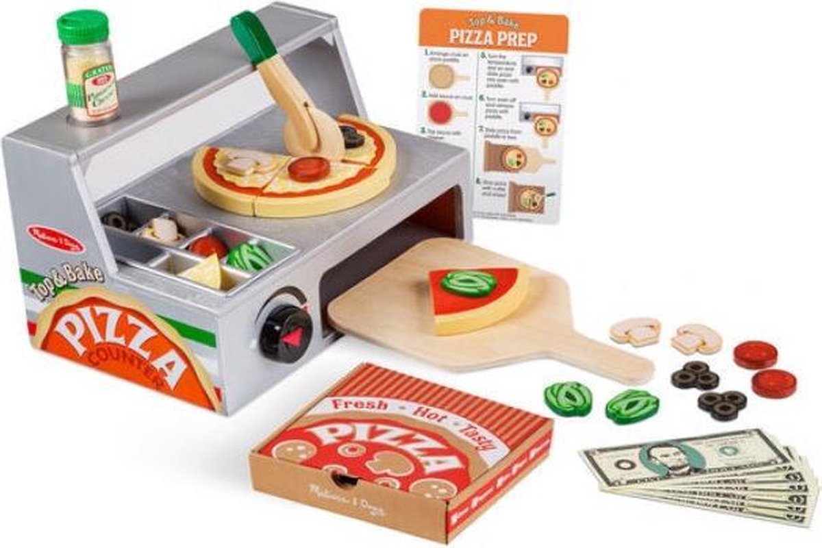 Melissa & Doug Houten Pizza speelset