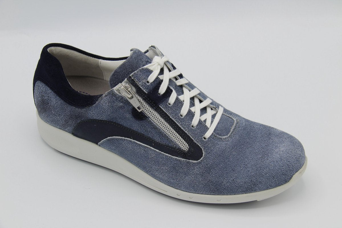Durea- 6240- GO- blauwe sportieve schoen- h maat 6