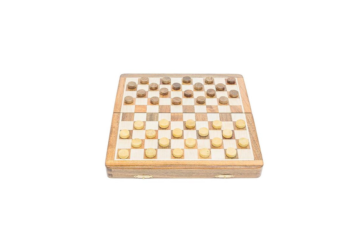 Damspel - Magnetisch - Compact - Dammen 25 x 25 cm