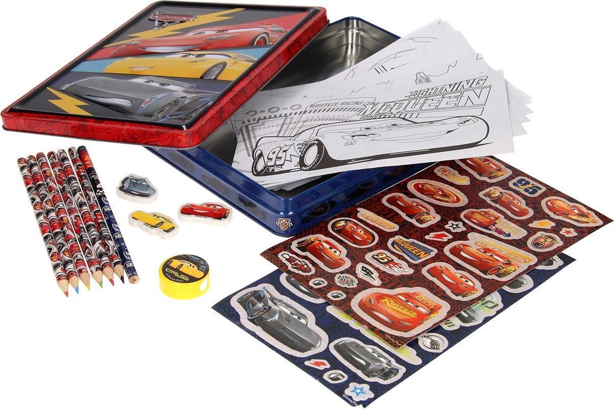 Slammer knutselset in 3D blik Disney Cars 3 rood 23-delig