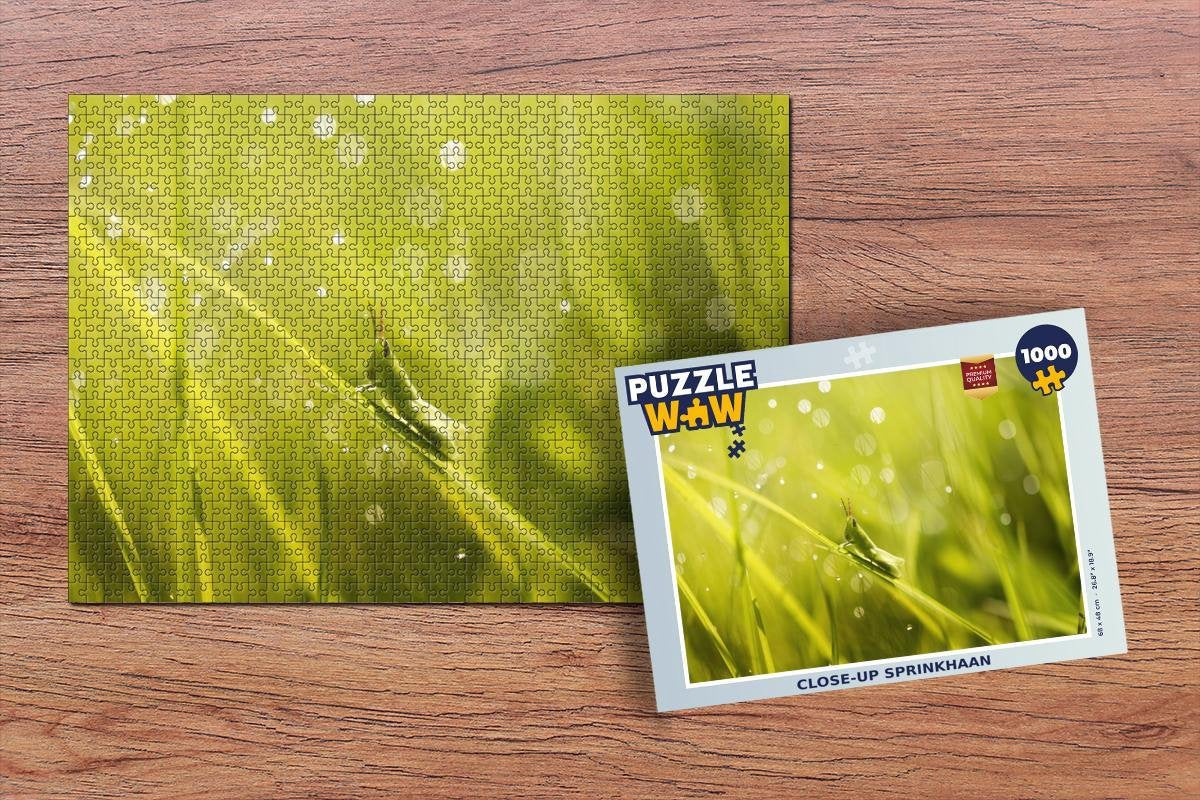 Puzzel 1000 stukjes volwassenen Insecten van Dichtbij 1000 stukjes - Close-up sprinkhaan  - PuzzleWow heeft +100000 puzzels