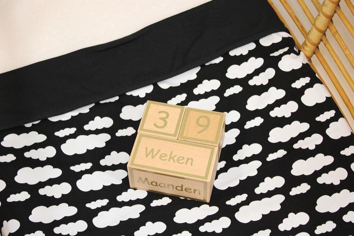 Mijlpaalblokken - Kraam cadeau - Aftelblokken - Milestones - Goud