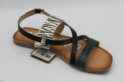 Gioseppo- 62946- sandaal- dames- groen zwart zebra- maat 37