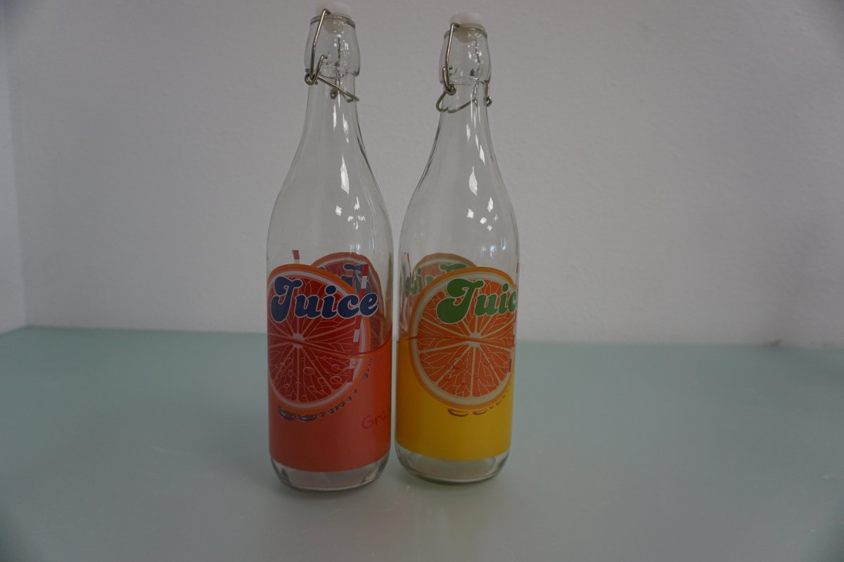 Waterfles set met fruitthema (2 stuks)