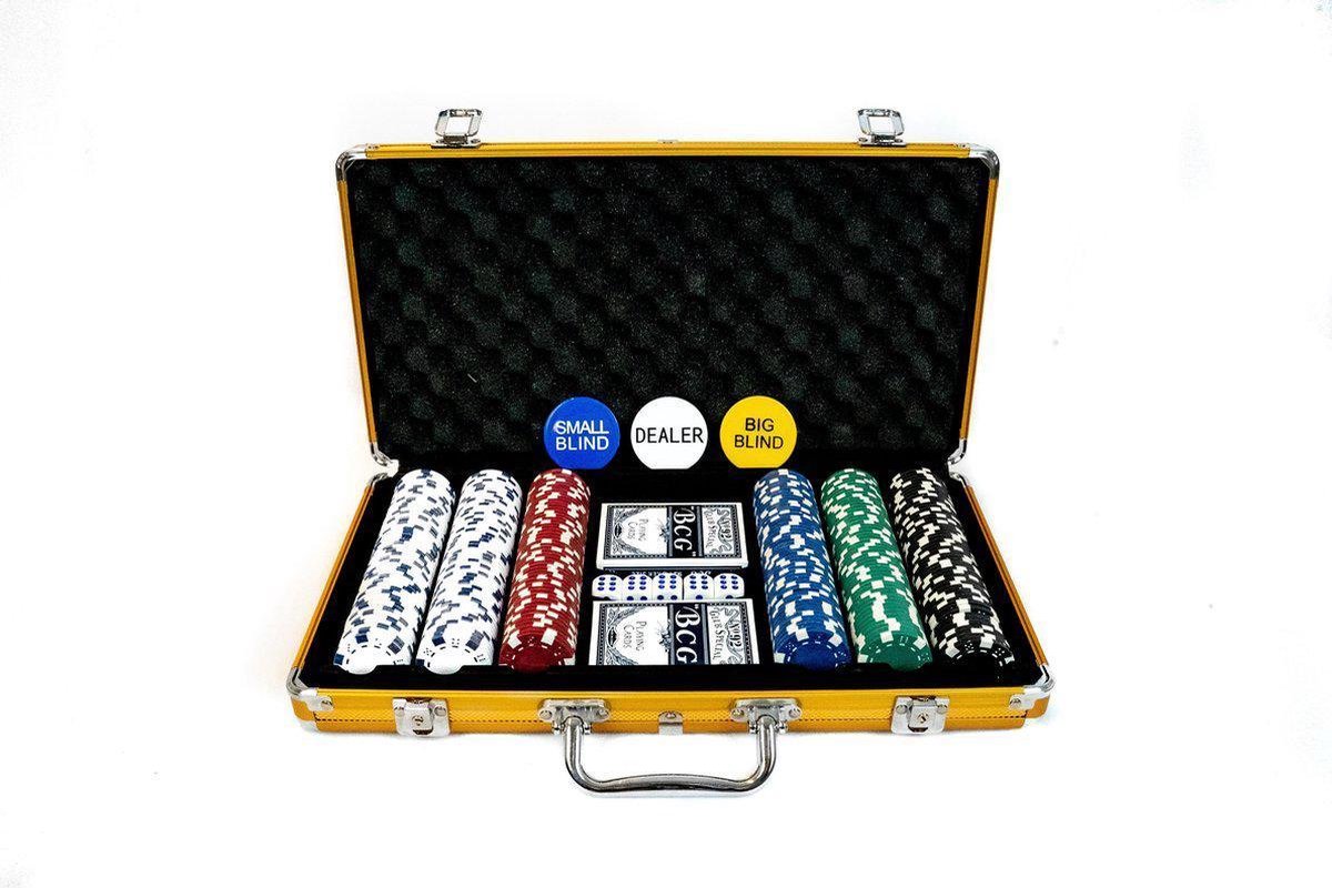 Casino Royale GOLD Pokerset 300 chips in Gouden Koffer inclusief gratis Ebook ‘Poker for Dummies’ - 300 chips (11