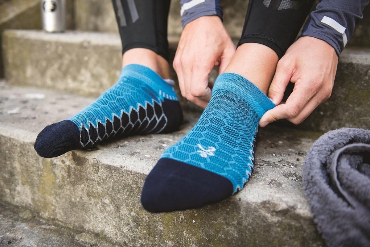 Balega - Sportsokken Unisex - Geelgrijs - Maat