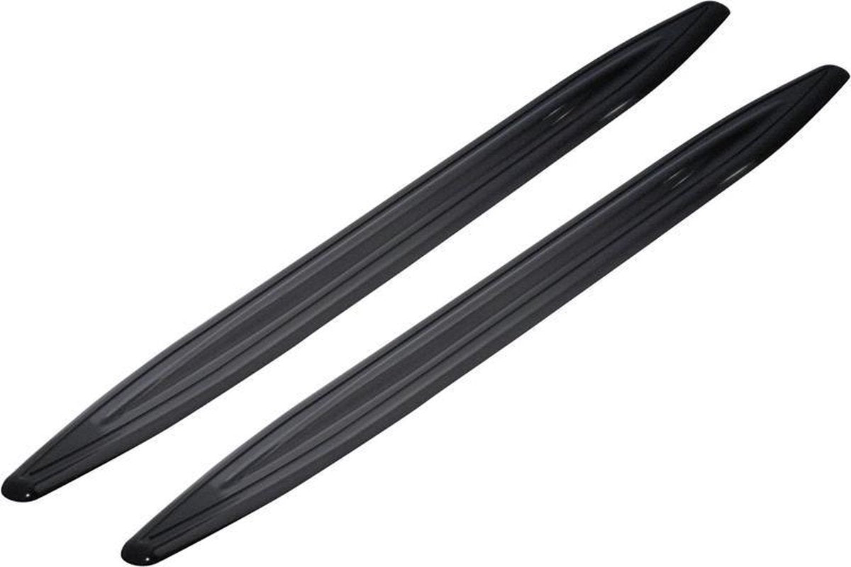 Hypersonic Set universele bumperbeschermstrips 350x28mm - Zelfklevend - Zwart - Set à 2 stuks