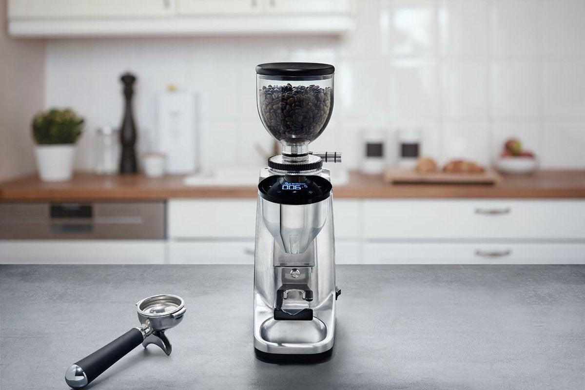 Bellezza Piccola V2 - Elektrische Koffiemolen - Aluminium - Grove filterkoffie tot fijne espresso maling