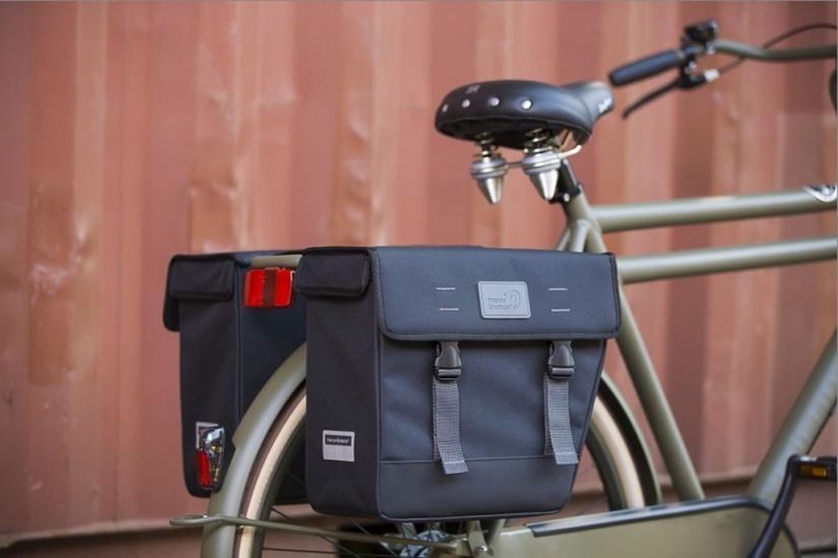 dubbele fietstas Hybride Origin 33L zwart