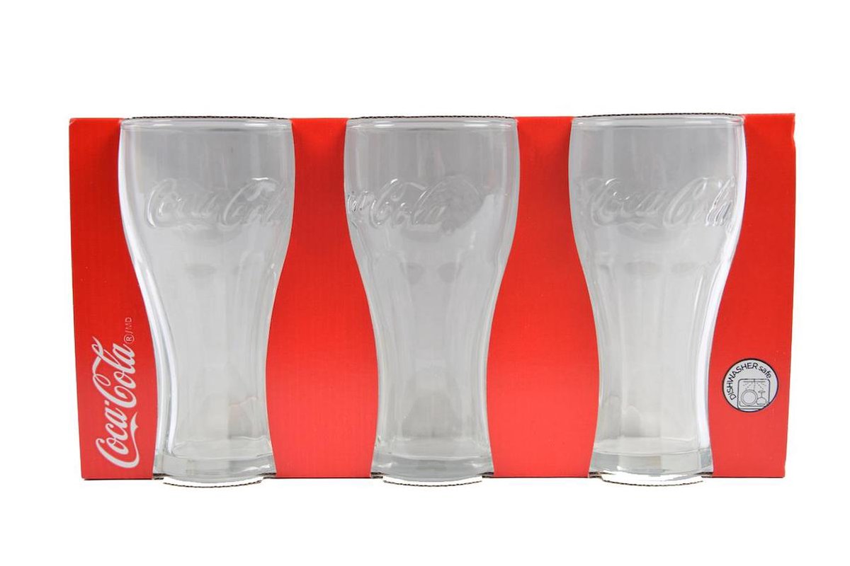 Coca Cola Contour Glazen - 30cl - 9 stuks