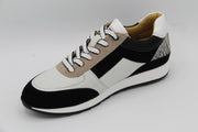 Helioform- 240.016- sportieve veterschoen zwart wit traupe-= H- maat 5