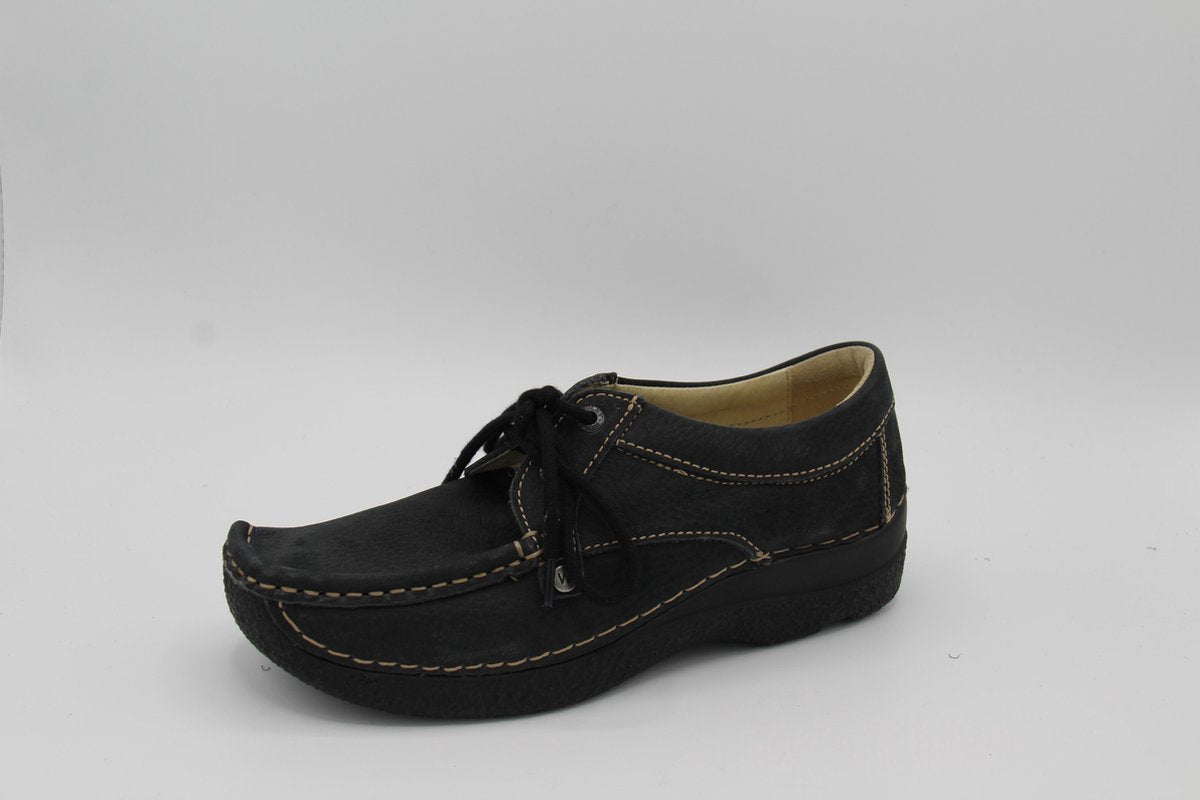 Wolky- 6286 seamy stroll- Dames- Blauwe veterschoen- maat 37