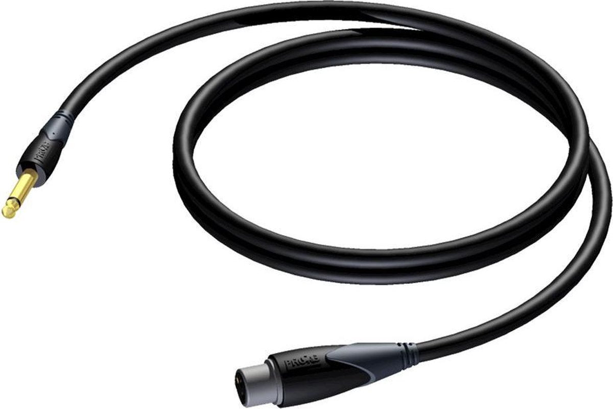 Procab CLA591/10 luidsprekerkabel jack 6.3mm male naar XLR 3pin female 10.mtr