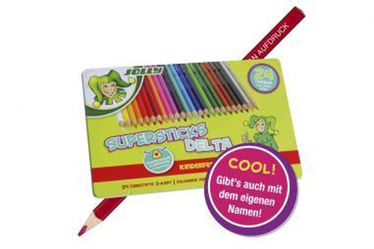 Jolly Supersticks Kleurpotloden Driekantig Delta 24 stuks