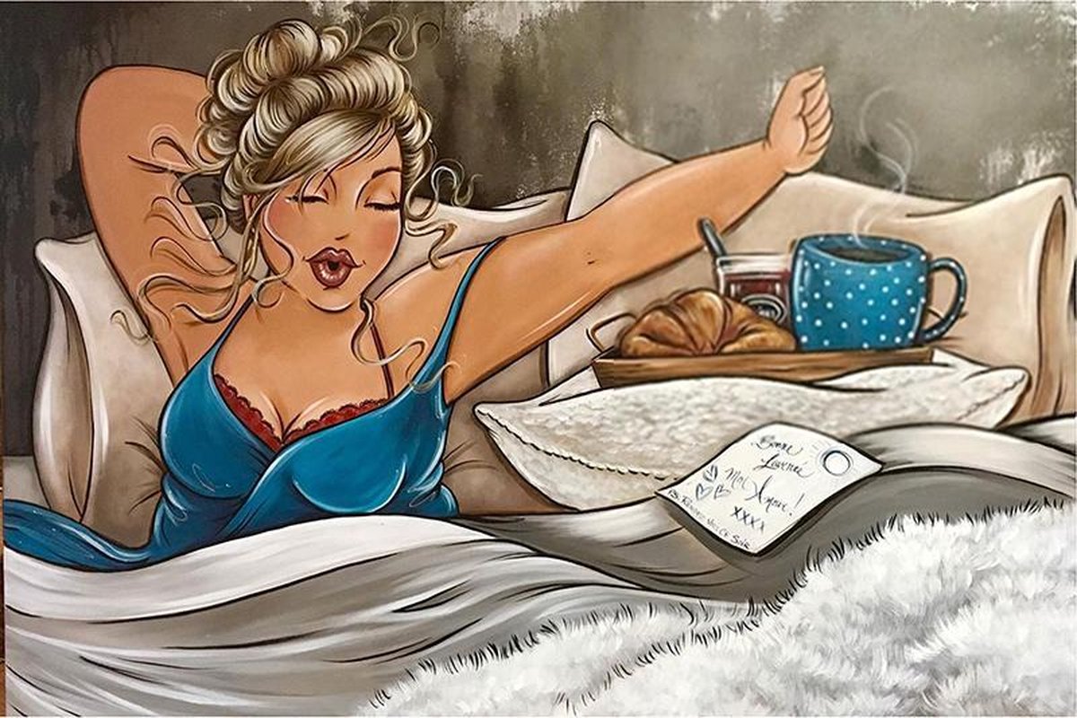Diamond Painting "JobaStores®" Dikke Dames 15 - volledig - 40x60cm