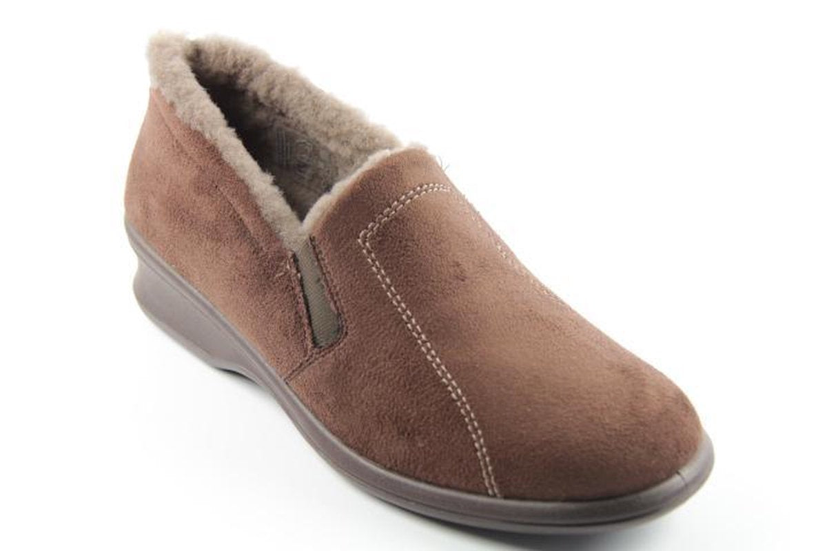 Rohde 2516 - Volwassenen Dames pantoffels - Kleur: Bruin - Maat: 37.5