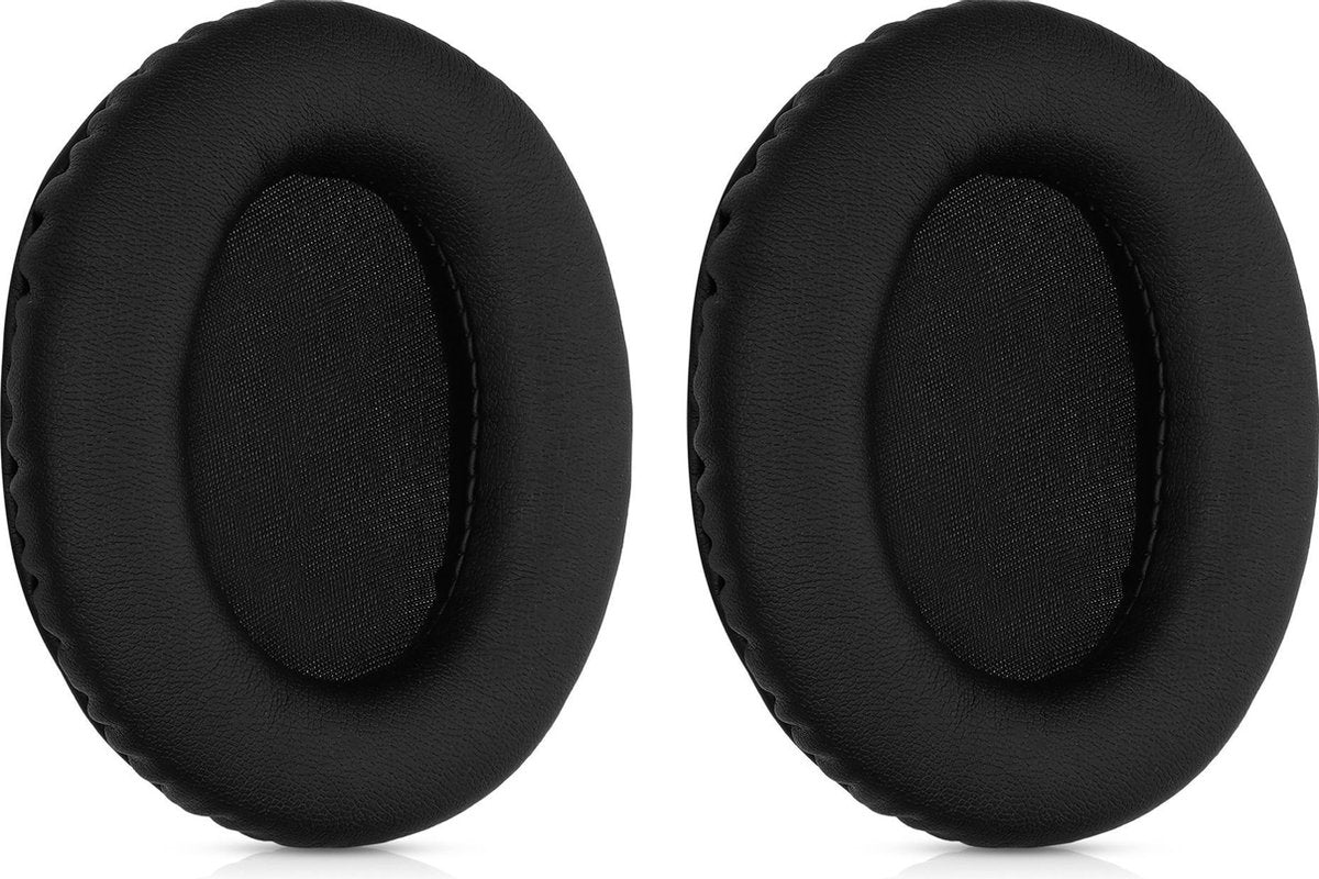 kwmobile 2x oorkussens voor Kingston HyperX Cloud II koptelefoons - imitatieleer - voor over-ear-koptelefoon - zwart