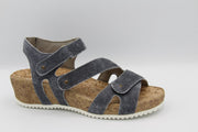 Durea- 7385- sandaal met kurk- H- donker jeans- maat 7 ( 41)