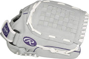 Rawlings SCSB12PU Sure Catch Softbal Handschoen - Jeugd - 12 inch - Grijs/Paars